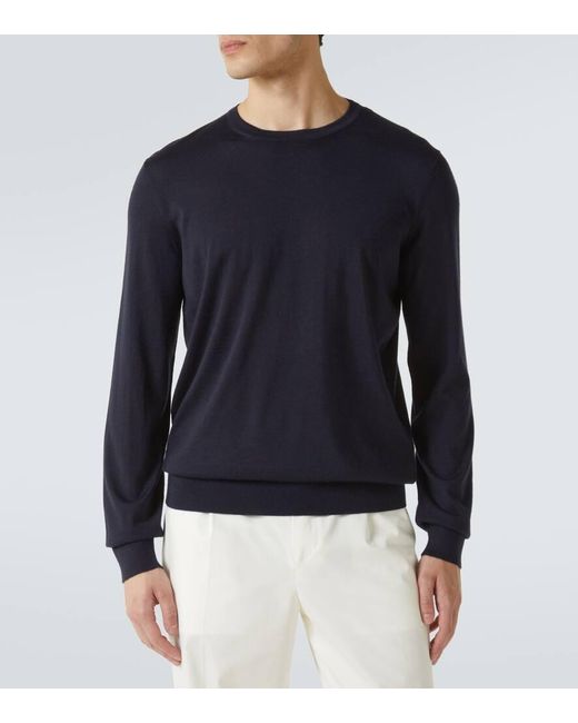 Jersey Cashseta De Cachemir Y Seda Zegna de hombre de color Blue