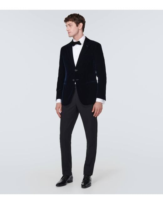 Giorgio Armani Blue Velvet Tuxedo Jacket for men