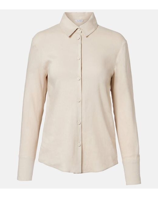 Max Mara Natural Badesse Linen-Blend Shirt