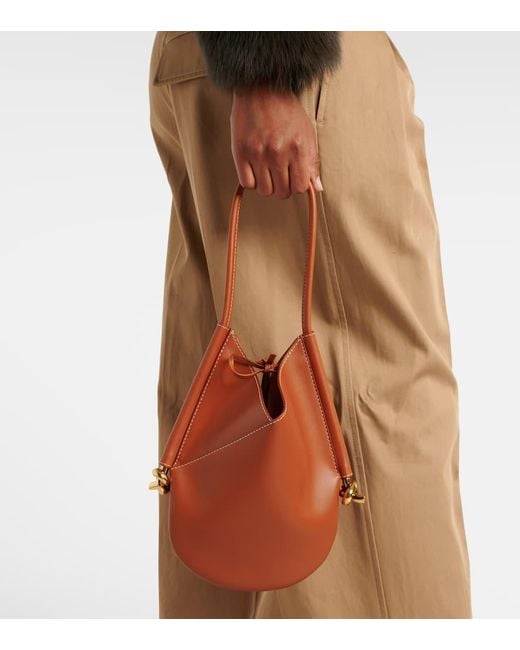 Borsa A Spalla Solstice Small di Bottega Veneta in Brown