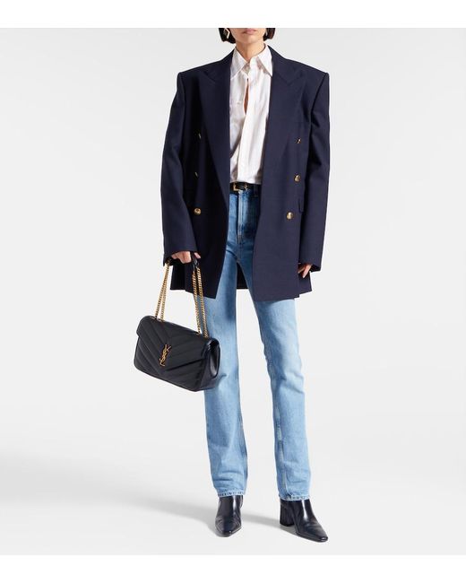 Saint Laurent Black 'Loulou' Medium Shoulder Bag