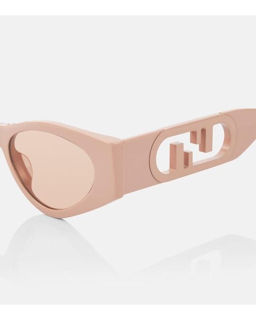 Fendi Pink O'Lock Cat-Eye Sunglasses