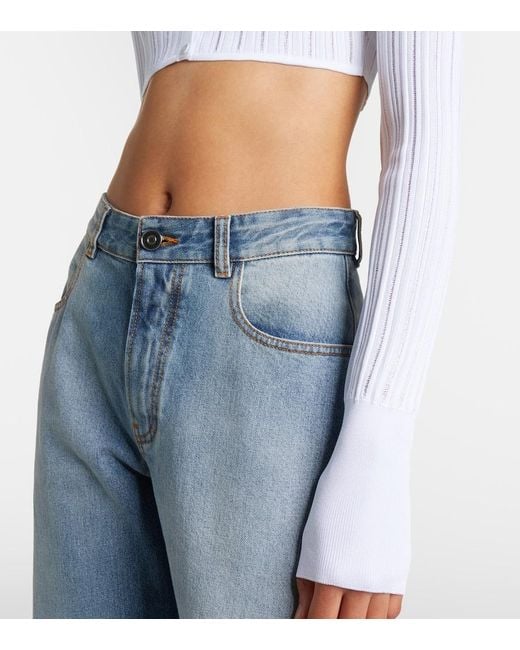 Alaïa White Cropped Knitted Cardigan