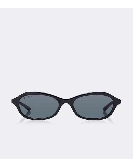 Gucci Black Bella Oval Sunglasses