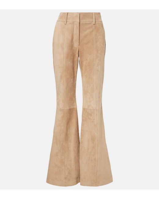 Gabriela Hearst Natural Hose Rhein Aus Veloursleder