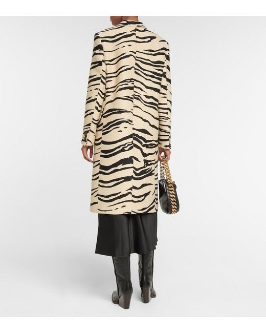 Stella McCartney Multicolor Printed Double-Breasted Coat