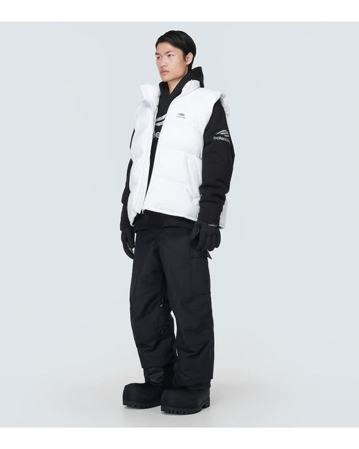 Balenciaga White 3B Ski Puffer Vest for men