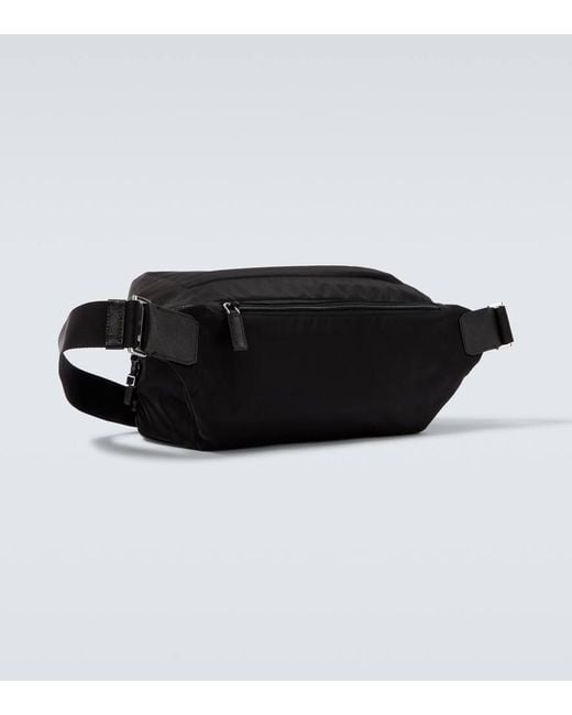 Prada Messenger Bag Aus Re-Nylon Mit Leder in Black für Herren