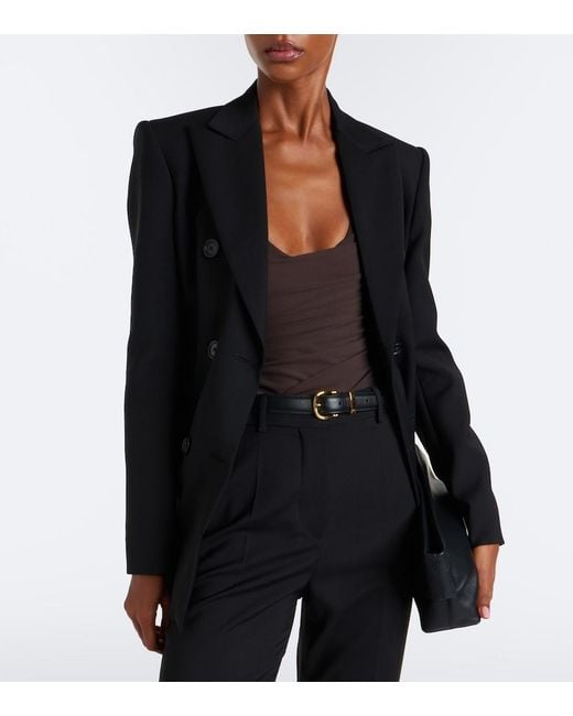 Alex Perry Brown Gathered Mesh Bodysuit