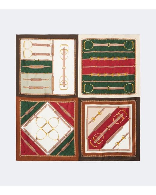 Gucci Green Silk Twill Scarf