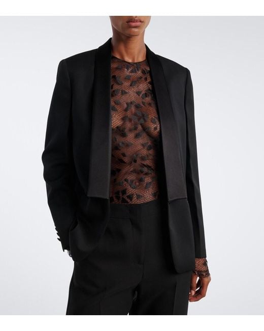 Fendi Black Sheer Lace Top