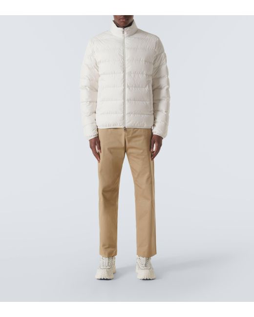 Moncler White Baudinet Down Jacket for men