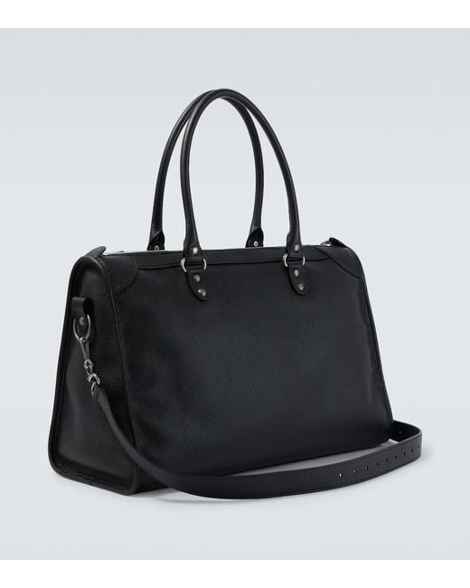 Balenciaga Black Le City Business Leather Tote Bag for men