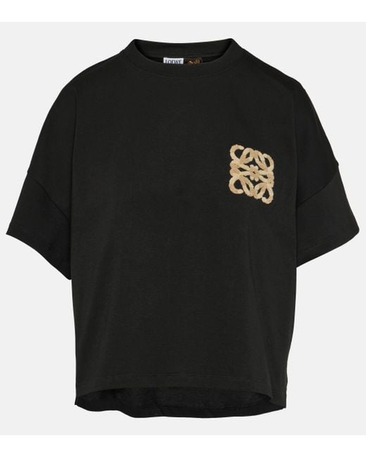 Loewe Black Paula's Ibiza Anagram Cotton Jersey T-shirt