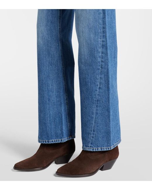 AG Jeans Blue Siena Low-Rise Straight Jeans