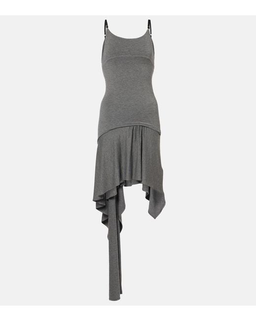 Abito Corto Asimmetrico di The Attico in Gray