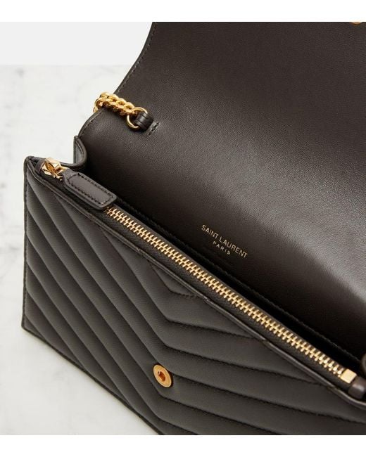Saint Laurent White Portemonnaie Mit Kettenriemen Cassandre Envelope