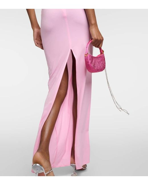Vestido largo sin tirantes floral Magda Butrym de color Pink