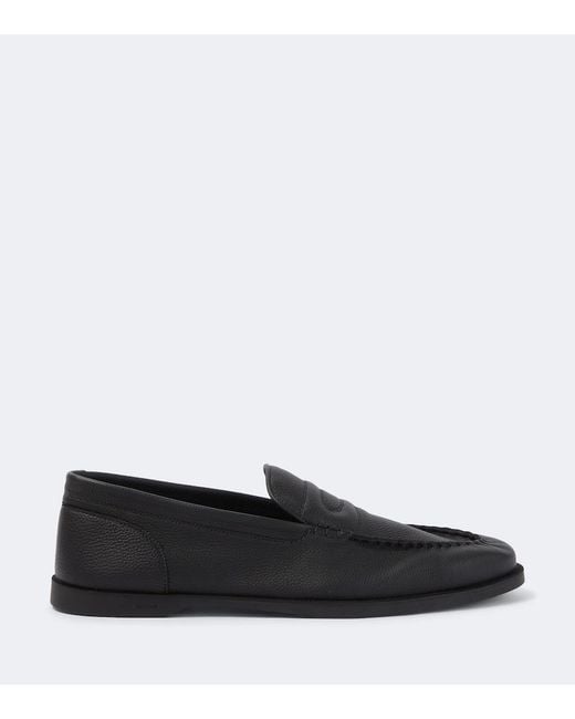 John Lobb Black Pace Leather Loafers for men