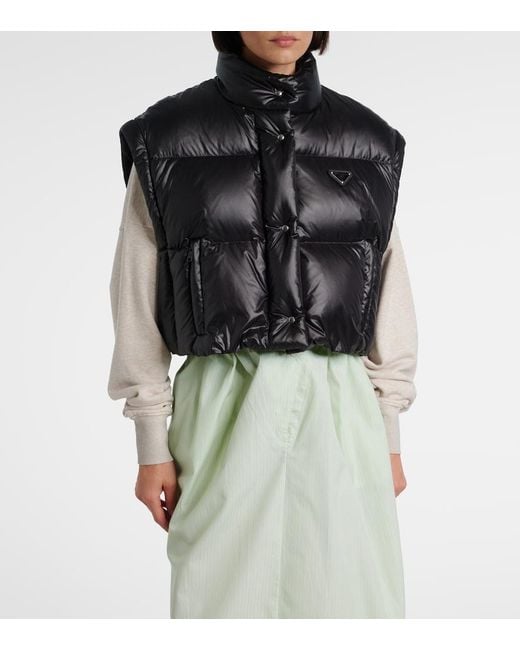 Prada Black Re-Nylon Cropped Nylon Jacket