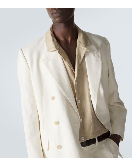 Blazer Cruzado Auralee de hombre de color Natural
