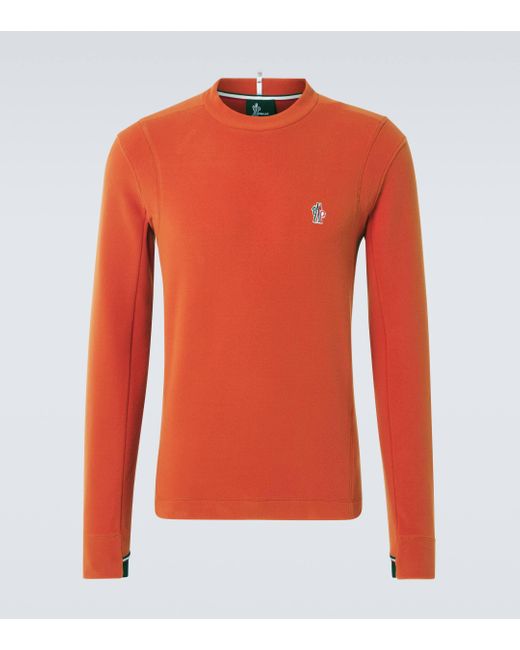 Moncler Logo Top in Orange for Men Lyst UK