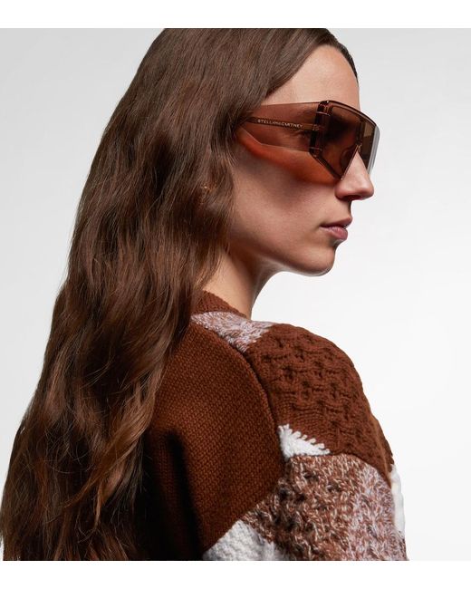 Stella McCartney Natural Runway Flat-Top Sunglasses
