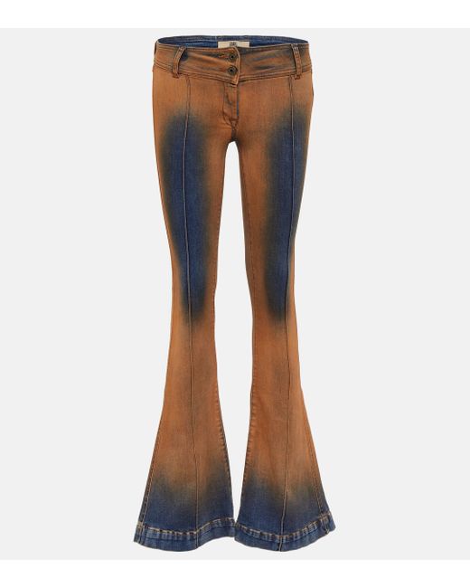 KNWLS Blue Harley Low-rise Flared Jeans