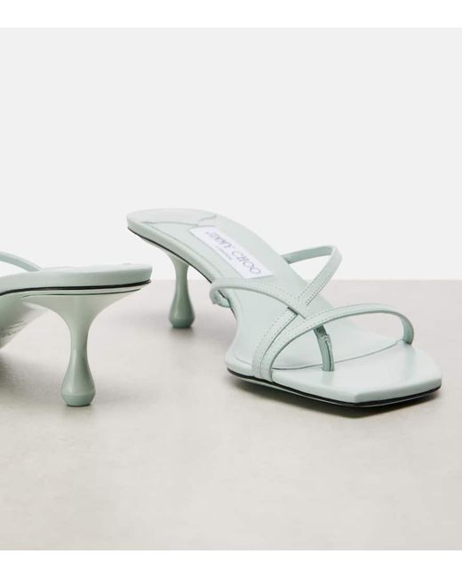 Jimmy Choo White Sandalen Etana 50 Aus Leder