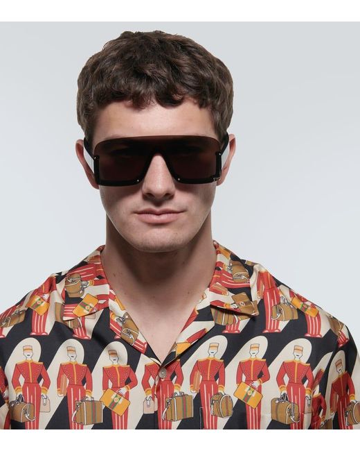 Occhiali Da Sole Con Logo di Gucci in Gray da Uomo