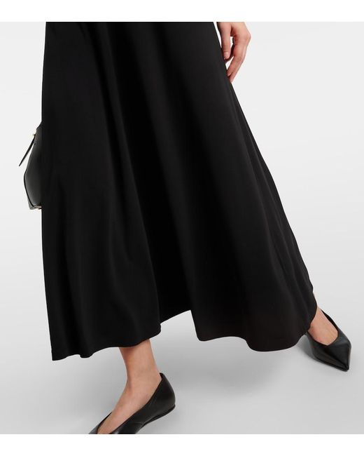 Totême Black Jersey Maxi Skirt