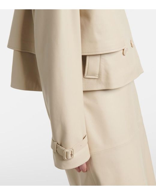 Joseph Natural Cropped Leather Jacket