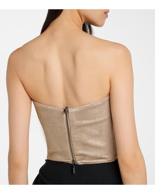 Maticevski Natural Zeal Draped Lame Top