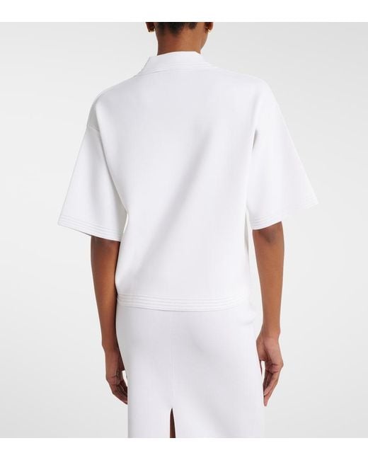 Max Mara White Dolce Oversized Top