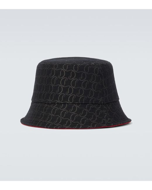 Sombrero de pescador Bobino de lona Christian Louboutin de hombre de color Black