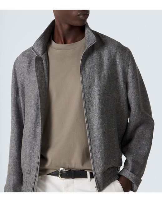 Brunello Cucinelli Gray Cotton Jersey T-Shirt for men