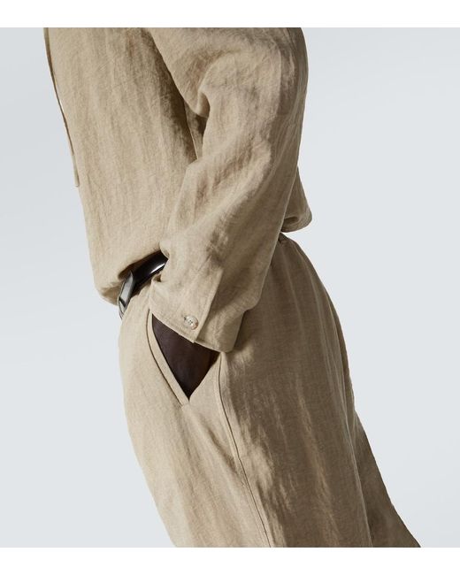 Commas Natural Tie-Neck Shirt for men