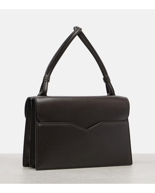 Bottega Veneta Black Knot Lock Small Leather Crossbody Bag