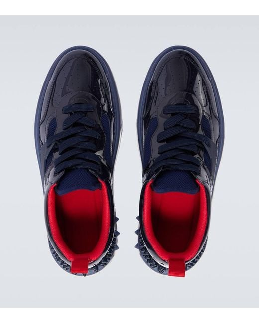Christian Louboutin Verzierte Sneakers Astrocool Aus Leder in Blue für Herren