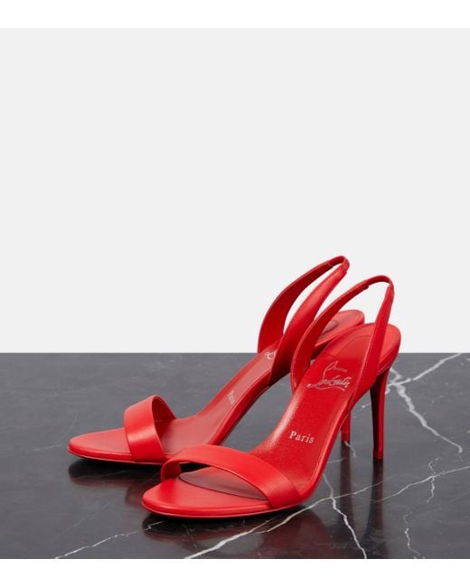 Christian Louboutin Red O Marilyn 85 Leather Sandals