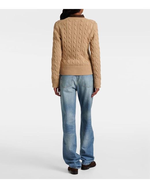 FRAME Blue The Stack Wide-Leg Jeans