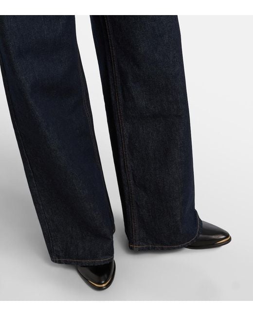 Isabel Marant Blue Lemony Wide-Leg Jeans