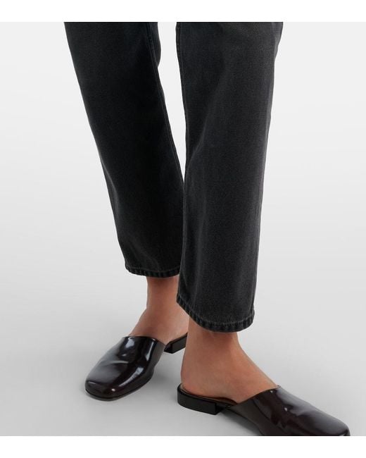 The Row Blue Mid-Rise Straight Jeans Riaco