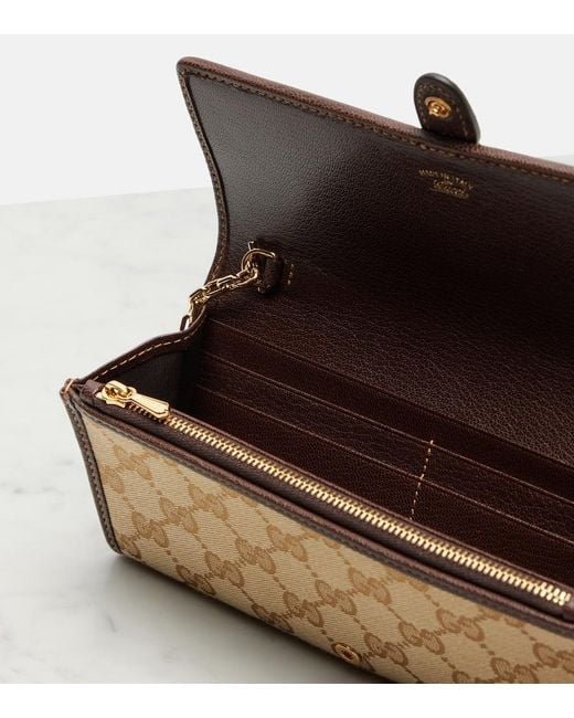 Gucci Natural Jackie Gg Canvas Clutch