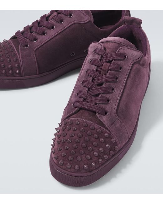 Christian Louboutin Purple Louis Junior Spikes Orlato Sneakers for men