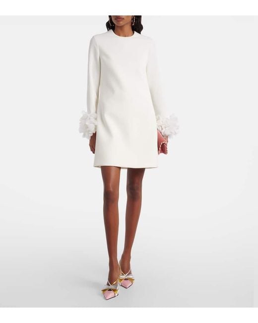 Safiyaa White Minikleid Aus Crepe