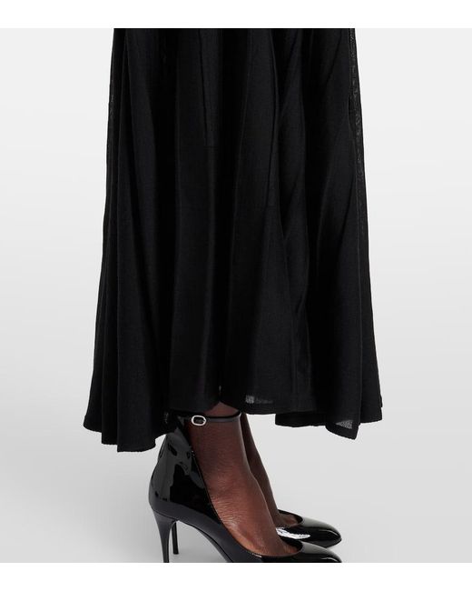 Vestido Midi De Lana Alaïa de color Black