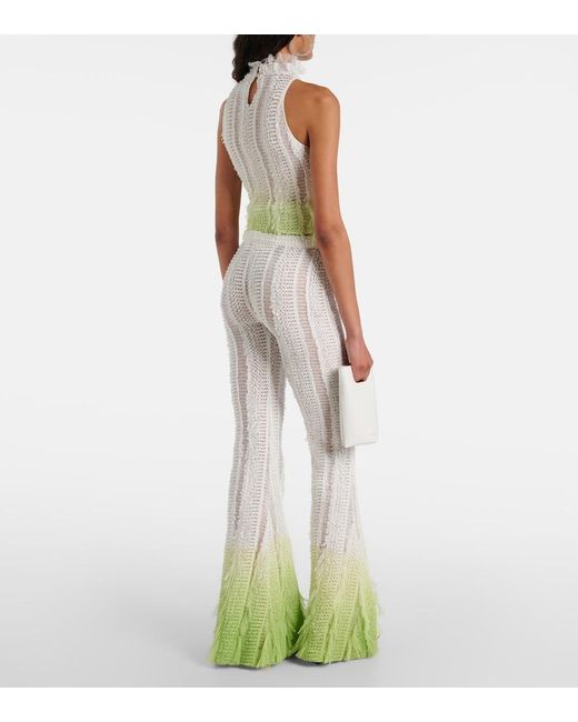 Roberta Einer White Angel Flared Pants