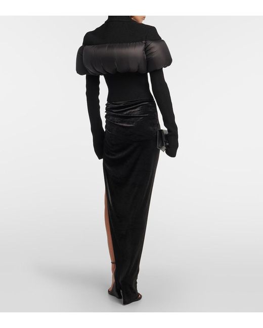 Rick Owens Black Bouchon Down Jacket, Long Sleeves, , 100% Polyamide