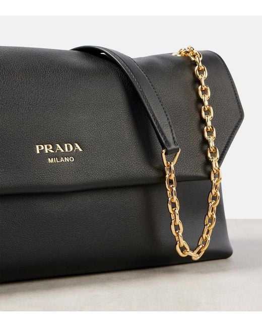 Prada Black Medium Leather Shoulder Bag